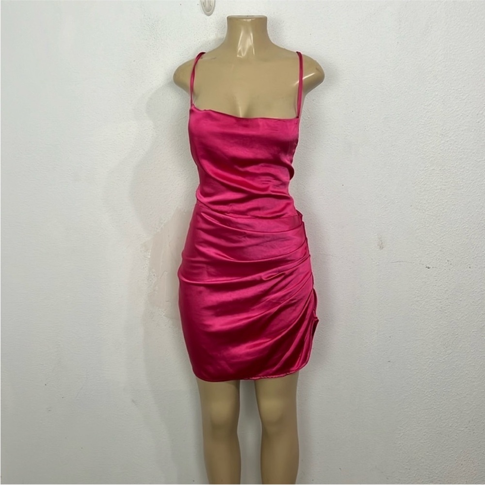 Pink Satin Dress